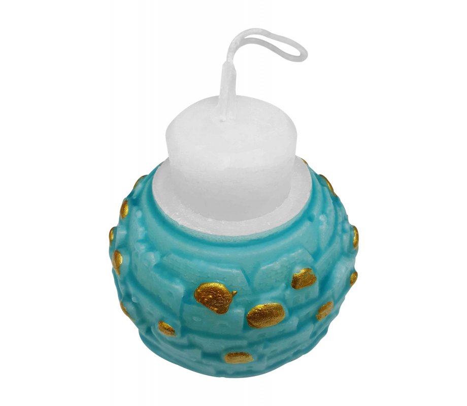 Decorative Handcrafted Havdalah Candle, Jerusalem - Two Tone, Color Options