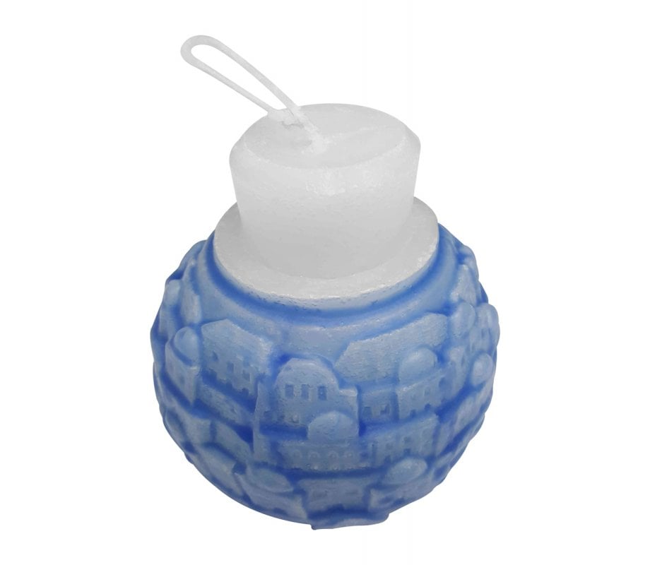 Decorative Handcrafted Havdalah Candle, Jerusalem Images - Color Options