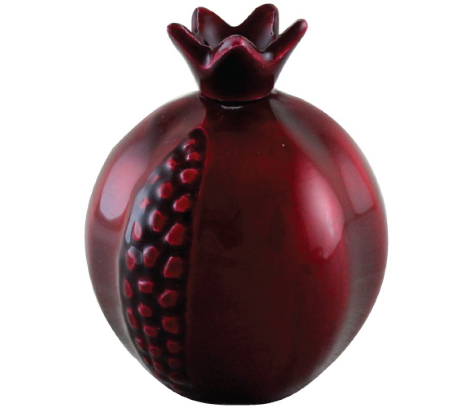 Decorative Red-Maroon Aluminium Pomegranate