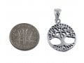 Decorative Tree of Life Sterling Silver Pendant Necklace