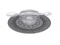 Dorit Judaica 3-Piece Set of Honey Dish, Plate and Dipper - Oriental Design