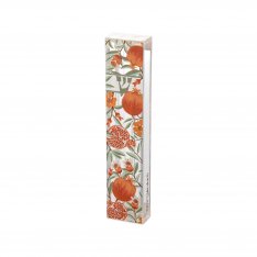 Dorit Judaica Acrylic Mezuzah Case, Orange Pomegranates