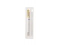 Dorit Judaica Clear Acrylic Mezuzah Case, White Frame - Gold or Silver Shin