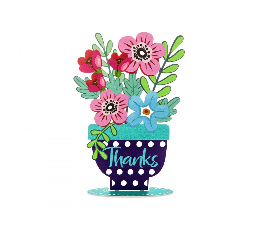 Dorit Judaica Colorful Flower Sculpture with Word
