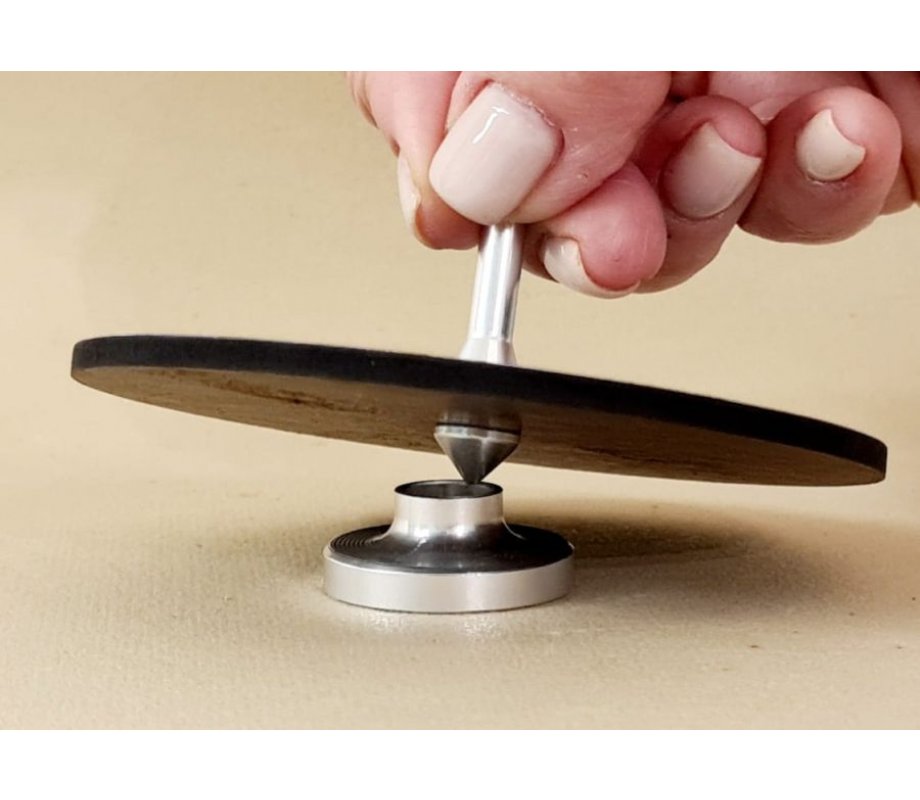 Dorit Judaica Decorative Sparkling Dreidel with Stand - Colorful Menorahs Design