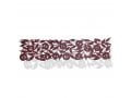 Dorit Judaica Felt Table Runner with Cutout Leafy Pomegranates - Maroon