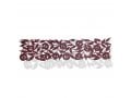 Dorit Judaica Felt Table Runner with Cutout Leafy Pomegranates - Maroon