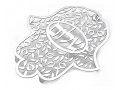 Dorit Judaica Floating Letters Wall Hamsa Pomegranate Shalom Blessing