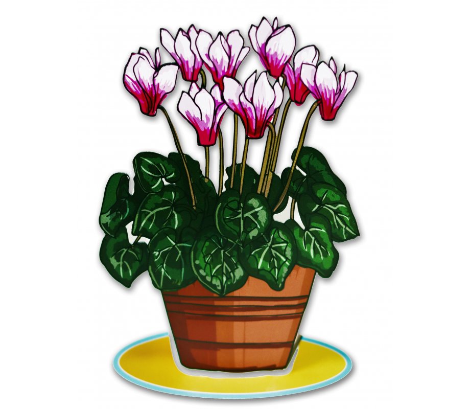 Dorit Judaica Free-Standing Sculpture - Colorful Bouquet of Cyclamen
