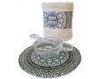 Dorit Judaica Gift Set, Honey Dish, Plate and Dipper and Towel - Mandala