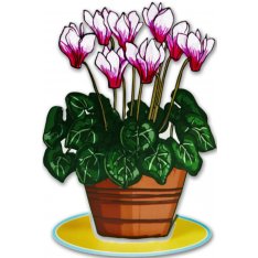 Dorit Judaica Large Free-Standing Sculpture - Colorful Bouquet of Cyclamen
