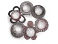 Dorit Judaica Laser Cut Seder Plate with Glass Bowls - Flower Design