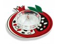 Dorit Judaica Pomegranate Shaped Honey Dish, Glass Bowl - Lively Colors