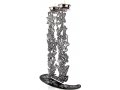 Dorit Judaica Shabbat Candlesticks, Tall Flowers and Leaves - Black, White & Gray