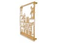 Dorit Judaica Small Wall Plaque, Cut Out Jerusalem Images and Psalm Words  Gold