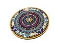 Dorit Judaica Sparkling Dreidel with Stand - Lively Mandala with Prayer words