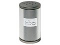 Dorit Judaica Spiral Design Salt Shaker with Hebrew Plaque - Shades of Silver