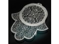Dorit Judaica Wall Hamsa with Business Blessings, Lace Design – Hebrew