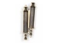 Double Mezuzah Case Design, Torah Scrolls with Judaica Signs - Copper