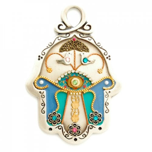 Dove Design Wall Hamsa by Ester Shahaf