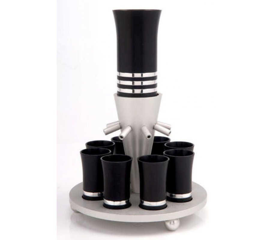 Dramatic Black Kiddush Fountain - Agayof