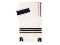 Dramatic Black-Gold-White Tallit Set by Ronit Gur