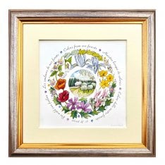 Dvora Black Colors from Jerusalem Forests - Signed, Printed and Framed Blessing