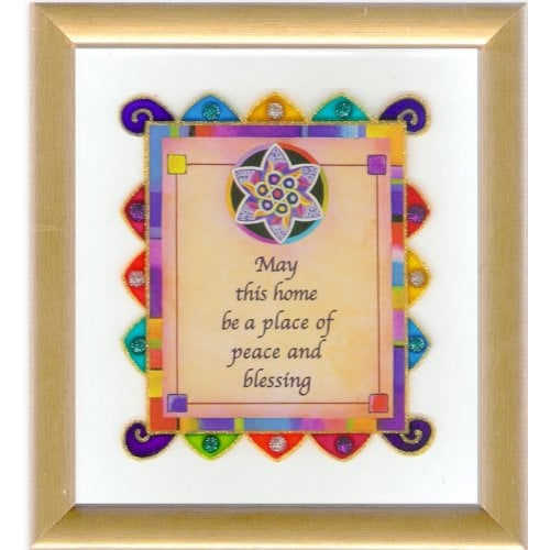 Dvora Black Home Blessing Colorful Design Hebrew or English