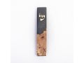 Eial Ovin Handmade Mezuzah Case, Natural Olive Wood and Epoxy - Black