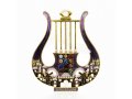 Enamel Wall Decoration, David's Lyre and Jerusalem Design - Choice of Colors