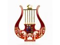 Enamel Wall Decoration, David's Lyre and Jerusalem Design - Choice of Colors