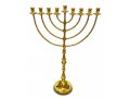 Extra Large Antique Gold Chanukah Menorah, Traditional Design - 36 Inches