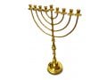 Extra Large Antique Gold Chanukah Menorah, Traditional Design - 36 Inches