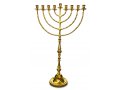 Extra Large Antique Gold Chanukah Menorah, Traditional Design - 36 Inches