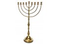 Extra Large Gleaming Gold Chanukah Menorah, Traditional Design - 36 Inches