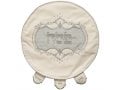 Faux Leather Matzah Cover and Afikoman Bag Set - Off-White and Silver with Stones