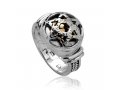 Five Elements Ring with Gold Star of David by HaAri Kabbalah Jewelry