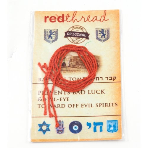 Five Red Thread Bracelets Against the Evil Eye - from Israel
