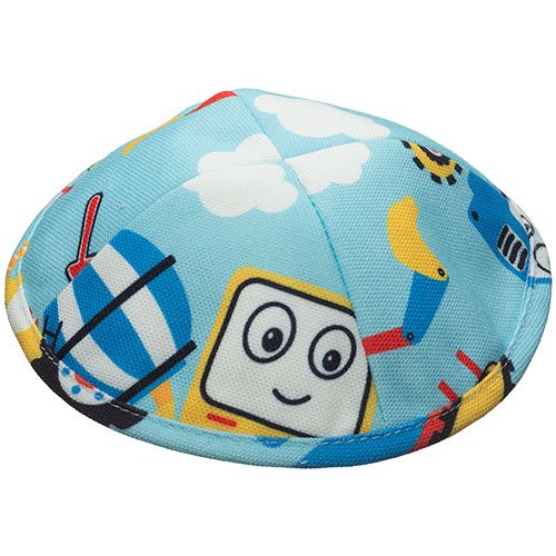 Flat Children's Design Cloth Kippah