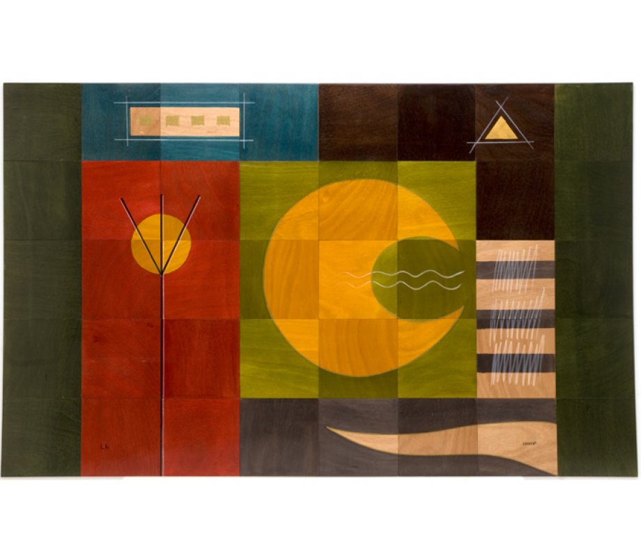 Floor Mat Yellow Moon by Kakadu Art