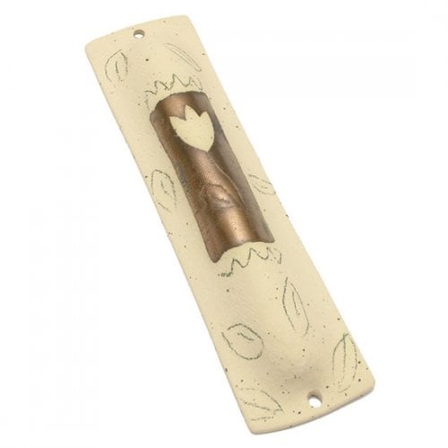Flower Mezuzah Case by Michal ben Yosef