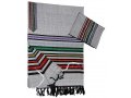 Gabrieli Handwoven Gray Silk Tallit Set - Josephs Multicolor Design