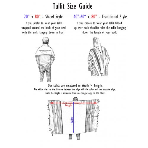 Gabrieli Handwoven White Wool Tallit Set - Josephs Multicolor Coat Design