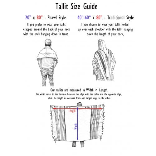 Gabrieli Handwoven White Wool Tallit Set - Josephs Multicolor Coat Design
