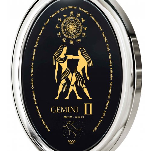 Gemini Zodiac Pendant by Nano Jewelry