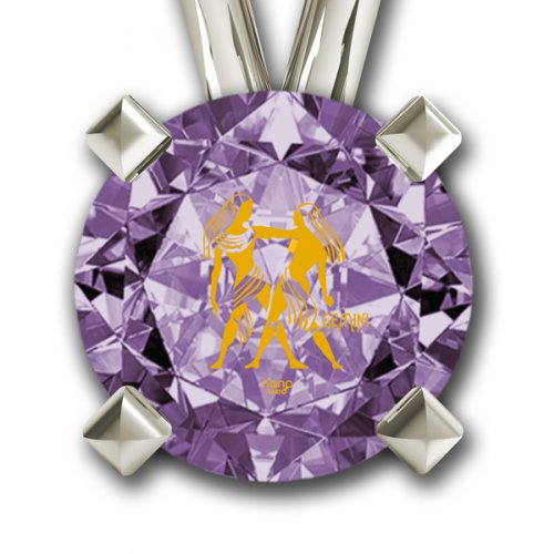 Gemini Zodiac Pendant by Nano Jewelry- Silver
