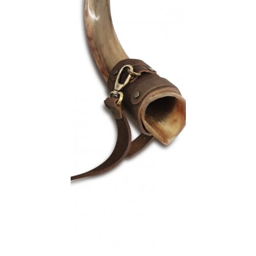 Genuine Leather Strap for Carrying Kudu Horn Yemenite Shofar on Shoulder