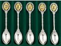 Gift Set of 5 Teaspoons, Breastplate Design Handle with Judaic Symbols