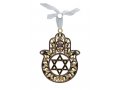 Gleaming Hamsa Wall Hanging, Star of David  Choice of Colors