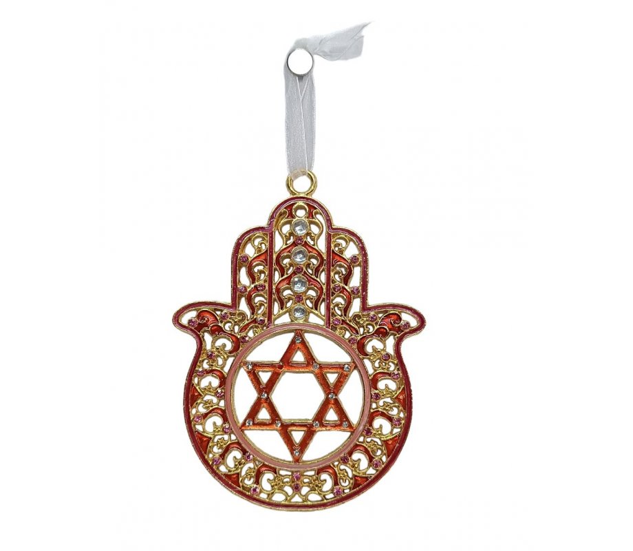 Gleaming Hamsa Wall Hanging, Star of David – Choice of Colors